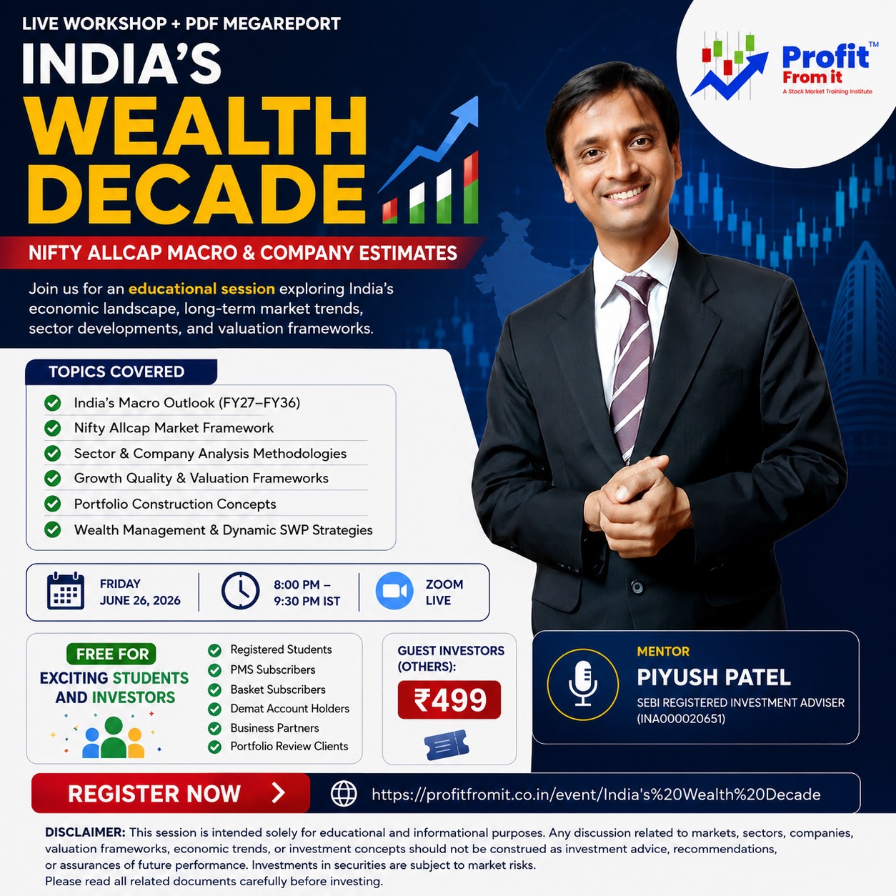 India's Wealth Decade Live Workshop Banner