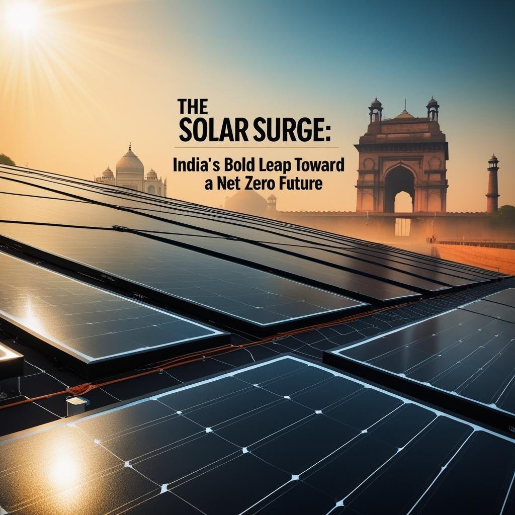 🌞 The Solar Surge: India’s Bold Leap Toward a Net Zero Future
