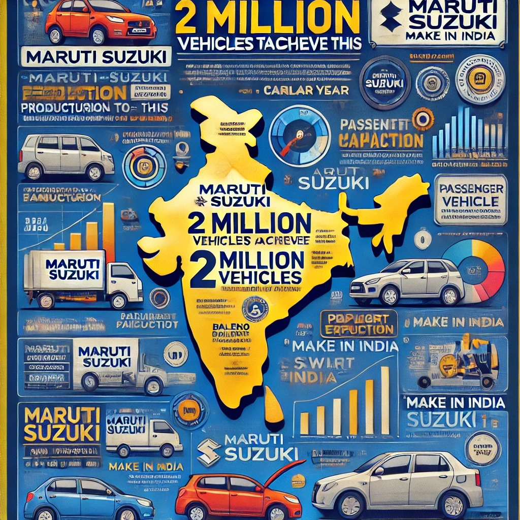 Maruti Suzuki India Limited, announcing that the company has achieved a significant production milestone by manufacturing 2 million vehicles